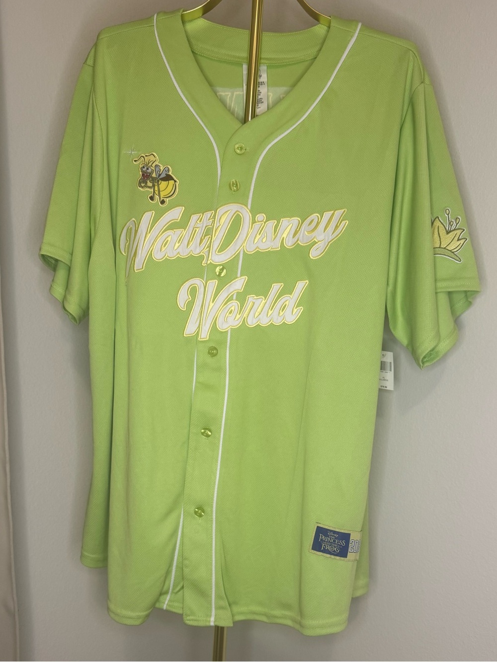NWT Walt Disney World Jersey 09 Tiana Size XL